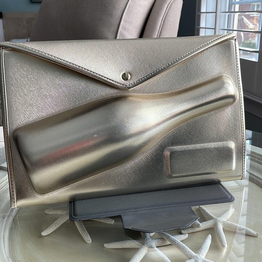 Gold wine clutch or perfect hostess gift